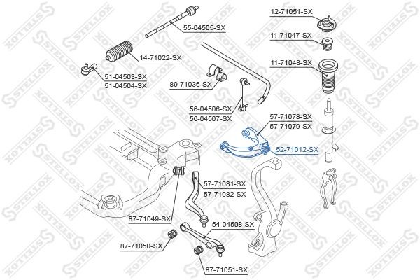опора шаровая верхняя!\ Mazda 6 GG/GY all 02> 52-71012-SX STELLOX