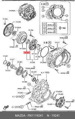 Сальник АКПП MAZDA FN11-19-241 FN11-19-241 MAZDA