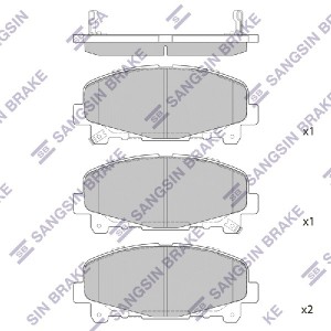 Колодки тормозные дисковые Honda Acord IX 2.0-2.4i 07.08 SP1606 SP1606 SANGSIN