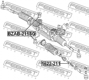 Сайлентблок рулевой рейки MERCEDES W203/W211 BZAB-211SG BZAB211SG FEBEST