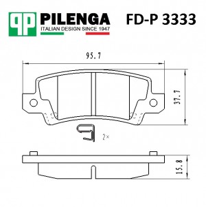 Колодки тормозные дисковые задние TOYOTA COROLLA 120 FD-P3333 FD-P 3333 PILENGA