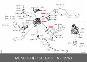 Шпилька MITSUBISHI L200 коллектора выпускного OE 1515A015 MITSUBISHI
