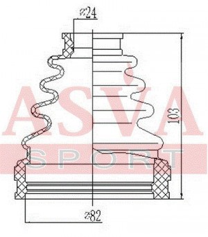 ПЫЛЬНИК ШРУС КОМПЛЕКТ(0x0x0) TRIPOD (CAMRY MCV30) ASVA [12] BTIN909 BT-IN909 ASVA