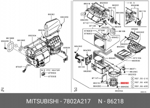 мотор печки!\ Mitsubishi ASX/Lancer 08> 7802A217 MITSUBISHI