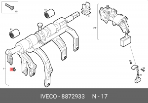 захват вилки включения КПП!\ IVECO 8872933 IVECO