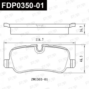 Тормозные колодки дисковые смесь CERAMIC FDP0350-01 FDP0350-01 FAP
