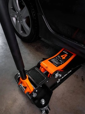 Домкрат подкатной 4т INDUSTRY двухпоршневой низкопрофильный (MIN - 112мм, MAX -  AJ4FI500 AIRLINE