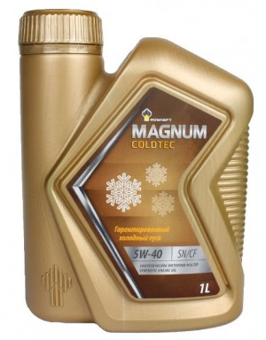 Масло моторное РОСНЕФТЬ MAGNUM Coldtec 5W40 SN/CF синт.1л 40813832 ROSNEFT