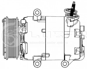 Компрессор кондиц. для а/м Land Rover Freelander II (06-) 2.2TD LCAC10122 LCAC10122 LUZAR