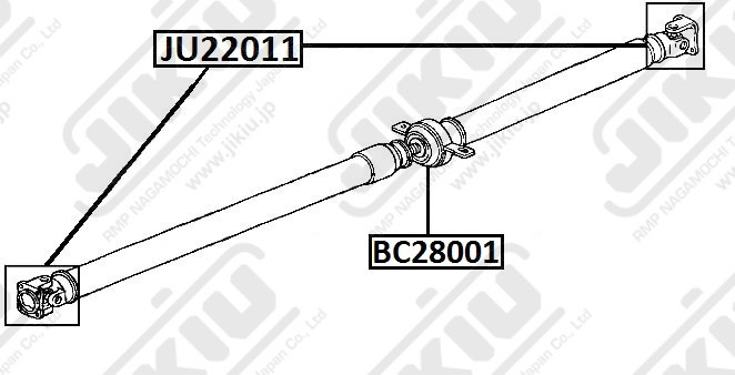 Подшипник подвесной HONDA CR-V I, III, IV BC28001 BC28001 JIKIU