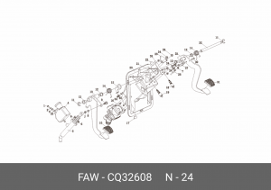 Гайка (бачка омывателя.) 3250, 3310 CQ32608 FAW