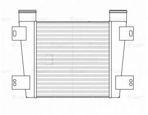 Охладитель ПАЗ-3202,32053,3206,КАВЗ,ЗИЛ наддув.возд.алюминиевый (Д-245.7Е1,245.9 LRIC 0332 LUZAR