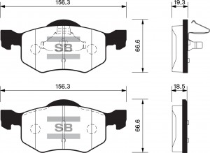 Колодки тормозные дисковые Ford Maverick 2.0-3.0i 01 SP1519 SP1519 SANGSIN