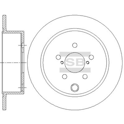 Диск тормозной SUBARU Forester (12-) задний (1шт.) SANGSIN SD4708 SANGSIN