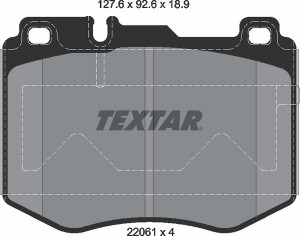 Колодки тормозные MERCEDES E (W213) передние (4шт.) TEXTAR 2206101 TEXTAR