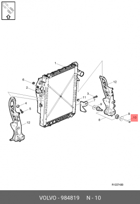 болт фланцевый! M12x90\ Volvo, RVI 984819 VOLVO