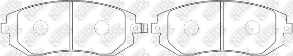 Колодки передние (SUBARU FORESTER 08-/IMPREZA 08-/XV 12-) PN7460 PN7460 NIBK