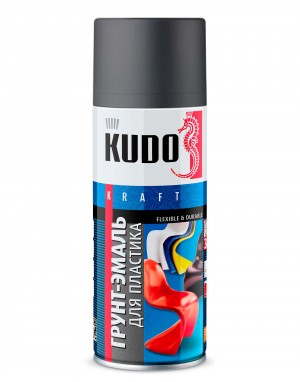 Грунт-эмаль для пластика графит RAL 7021 аэрозоль 520мл KUDO KU-6004 KUDO
