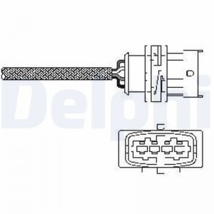 лямбда-зонд! l=406 mm\ Opel Astra G/Corsa B 1.0-1.2i 98-00 ES1078912B1 DELPHI