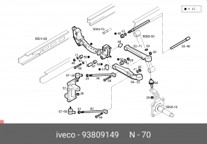 болт рамы! М16х1.5.х160\IVECO Daily 93809149 IVECO