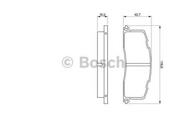 Колодки тормозные TOYOTA Previa (90-) задние (4шт.) BOSCH 0 986 461 140 BOSCH