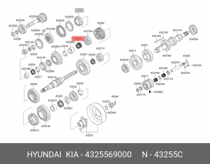 Подшипник игольчатый КПП AERO 76*83*23 (пр-ль SYI) 4325569000 HYUNDAI KIA