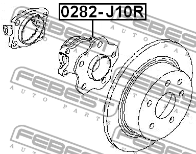 Ступица 0282-J10R 0282-J10R FEBEST
