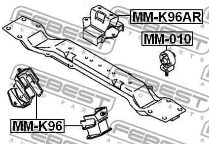 Опора двигателя MM-010 MM-010 FEBEST