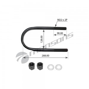 Стремянка рессоры M22/150x(280...290), BPW с гайками 300.315 MANSONS