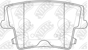 PN0422-NIBK колодки дисковые з.\ Chrysler 300C 2.7/3.5/5.7/6.1 V8 04> PN0422 NIBK