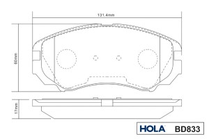 Колодки тормозные дисковые передние BD833 HOLA