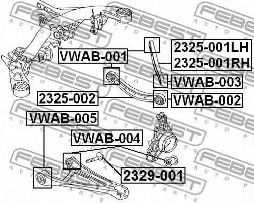 Сайлентблок задн подвески AUDI Q7 2006-2015 VWAB-001 VWAB-001 FEBEST