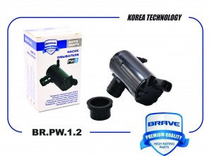 Насос омывателя стекол BR.PW.1.2 96318238 Chevrolet Aveo, Lanos, Spark, Daewoo M BR.PW.1.2 BRAVE