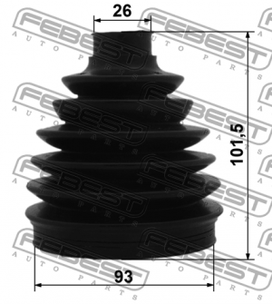 Пыльник шрус наружный комплект pvc 93x101.5x26 KIA SPORTAGE 2015- 1217P-IX35D7 1217P-IX35D7 FEBEST