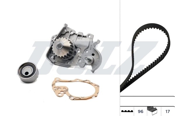 Комплект ГРМ с насосом RENAULT LOGAN 1.4/1.6 04-11/09 KD066 KD066 DOLZ