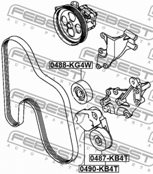Ролик обводной MITSUBISHI LANCER 08/95-08/03 0488-KG4W 0488-KG4W FEBEST