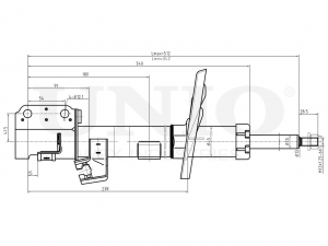 Амортизатор газовый передней подвески правый SAB-10161 UNIO