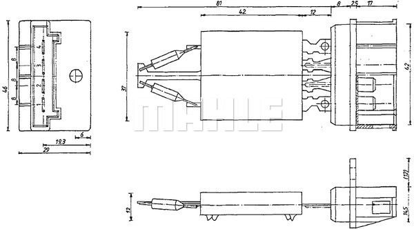 Резистор отопителя MB Actros ABR 101 000P MAHLE KNECHT