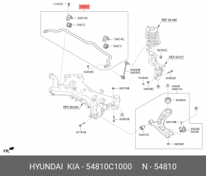 Стабилизатор HYUNDAI Sonata (14-) передний OE 54810C1000 HYUNDAI KIA