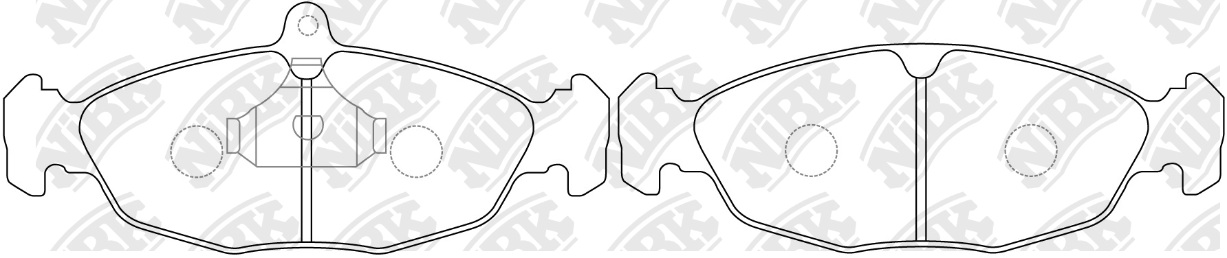 Колодки тормозные DAEWOO Nexia CHEVROLET Lanos OPEL Astra F (97-) (1.4/1.5) пере PN0021 NIBK