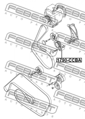 Натяжитель ремня AUDI A4 08-15, A6 05-18, Q5, Q7 1790-CCBA 1790-CCBA FEBEST