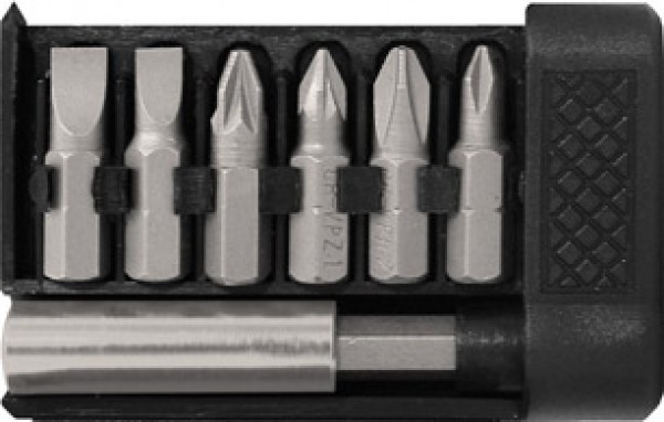 Набор бит 1/4" SL 5-6,PH 1-2,PZ 1-2 25мм с держателем 6 предметов FIT 57660 FIT
