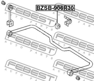 Втулка задн стабилизатора (D30) MERCEDES SPRINTER (906) 2005-2013 BZSB-906R30 BZSB-906R30 FEBEST