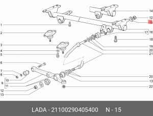 Шайба ВАЗ-2110 кронштейна растяжки АвтоВАЗ 21100-2904054-00 LADA VAZ