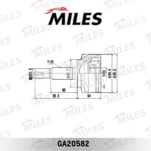 ШРУС наружный TOYOTA AURIS E150/COROLLA X E150 1.3-1.6 06- (GKN 305252) GA20582 GA20582 MILES