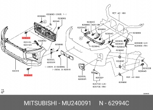 MU240091 БОЛТ РЕССОРЫ MU240091 MITSUBISHI
