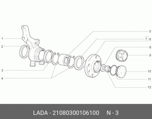 Кольцо ВАЗ-2108 кулака поворотного грязезащитное наружное АвтоВАЗ 21080-3001061-00 LADA VAZ