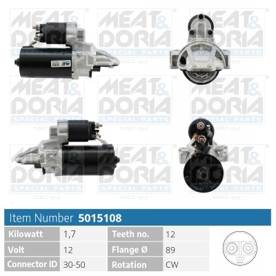 Стартер FORD Transit (11-) MEAT&DORIA 5015108 MEAT DORIA