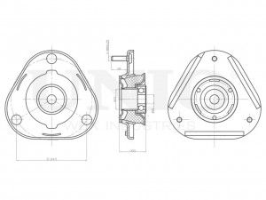 Опора амортизатора передняя RMP-13108 UNIO