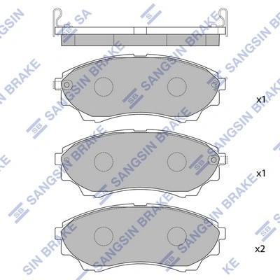 Колодки тормозные дисковые Ford Ranger 2.5TDi, Mazda Serie B 2.5D/TD 02 SP1479 SP1479 SANGSIN